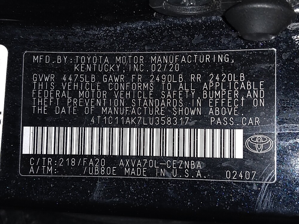 2020 Toyota Camry in Kissimmee, FL 34744 - 18134068 33