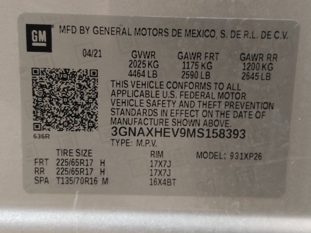 2021 Chevrolet Equinox in Wilmington, NC 28405 - 18134078 33