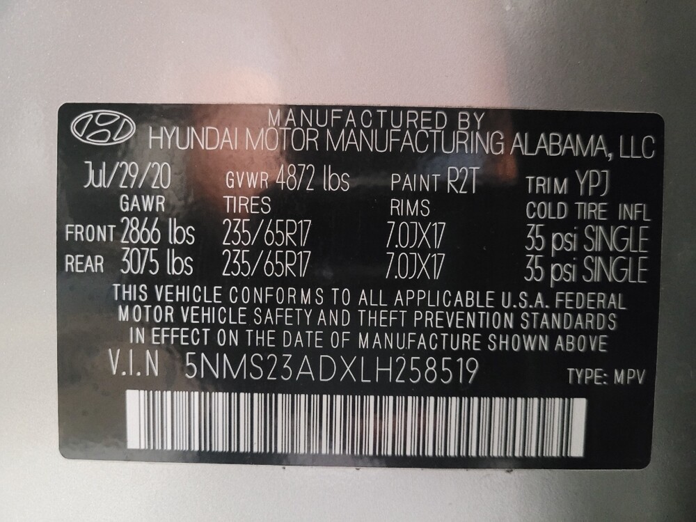 2020 Hyundai Santa Fe in Sanford, FL 32773 - 18134079 33