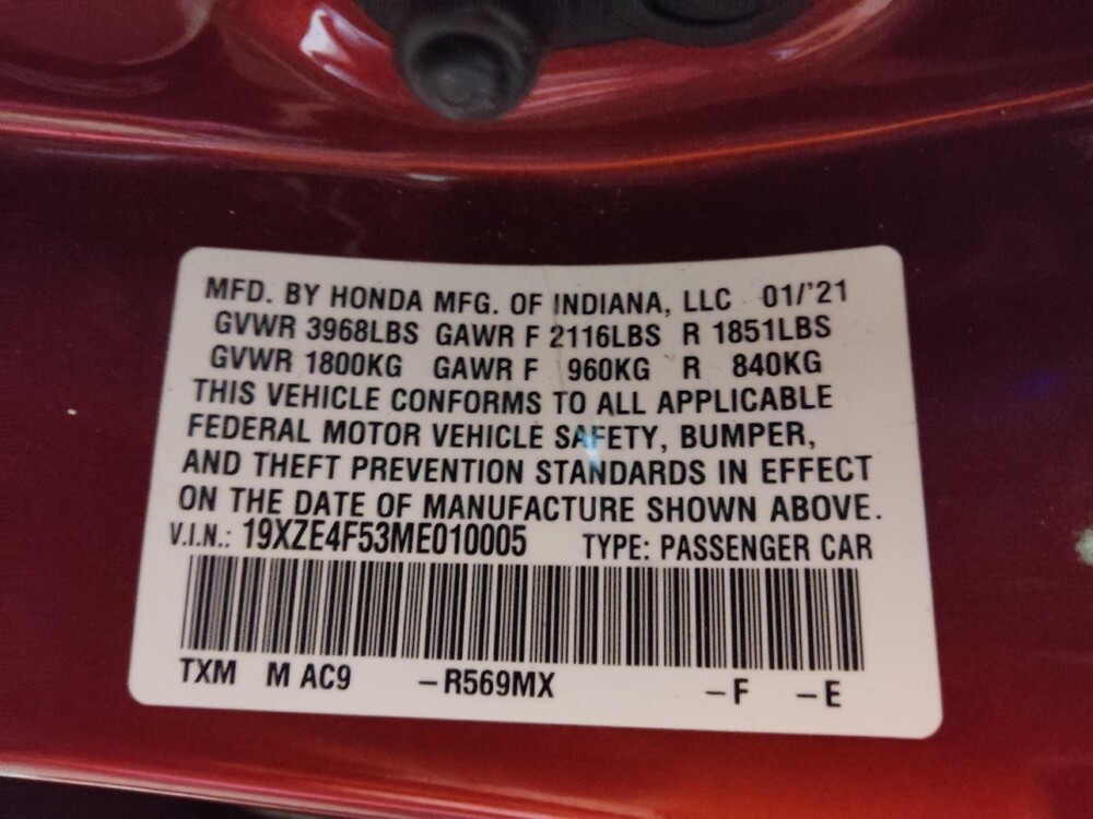2021 Honda Insight in Columbia, SC 29210 - 18134116 33