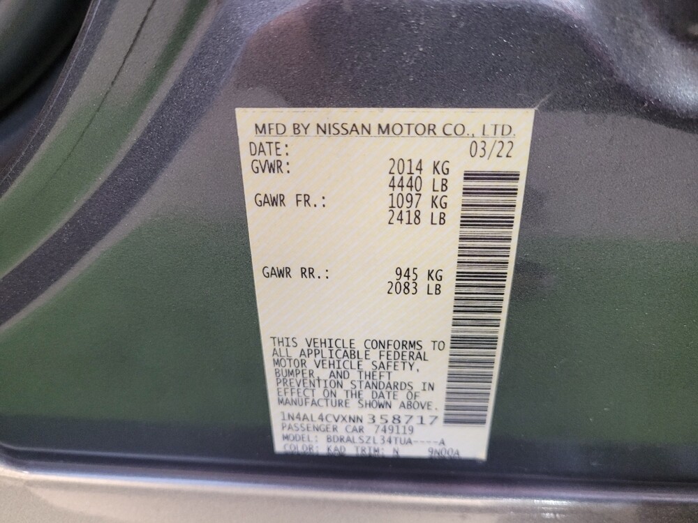 2022 Nissan Altima in Cincinnati, OH 45255 - 18134209 33