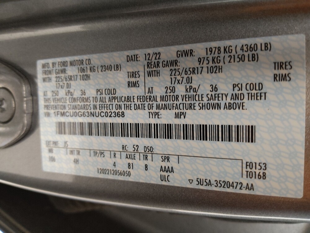 2022 Ford Escape in Gladstone, MO 64118 - 18134262 33