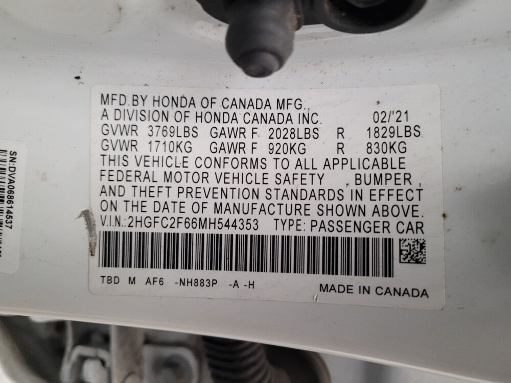 2021 Honda Civic in Sacramento, CA 95821 - 18134393 33