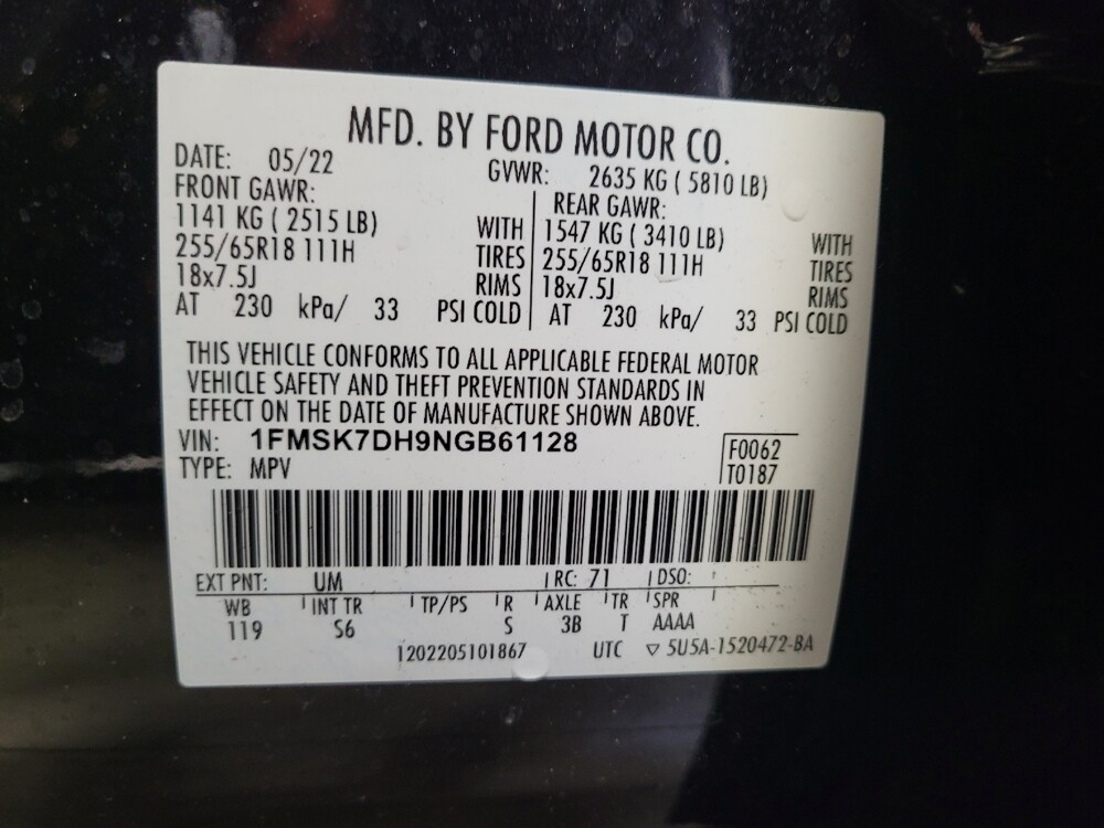 2022 Ford Explorer in Bakersfield, CA 93309 - 18134431 33