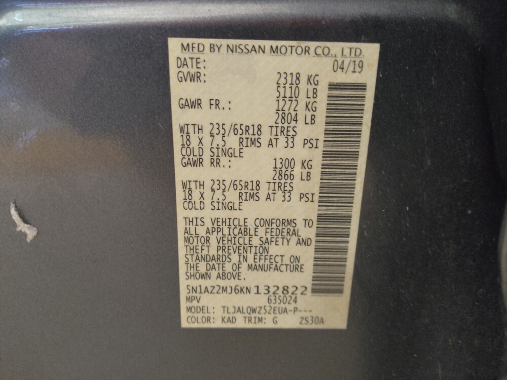 2019 Nissan Murano in Augusta, GA 30907 - 18134452 33