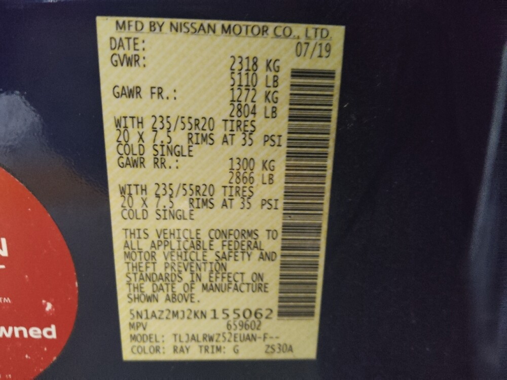 2019 Nissan Murano in Athens, GA 30606 - 18134453 33