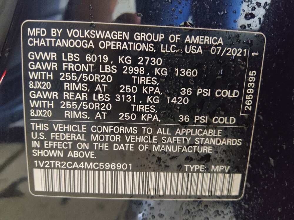 2021 Volkswagen Atlas in Marietta, GA 30062 - 18134476 33