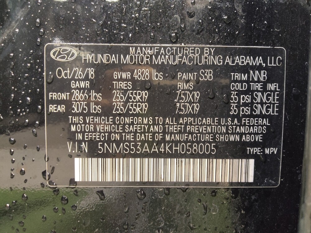 2019 Hyundai Santa Fe in Lakeland, FL 33815 - 18134528 33