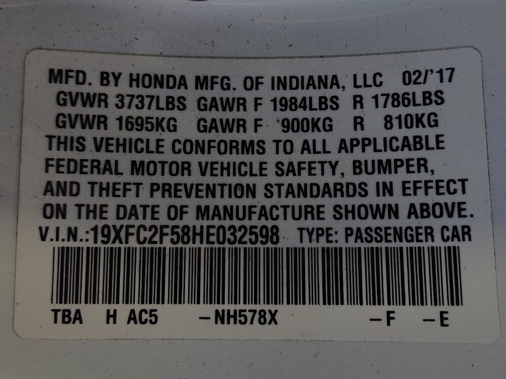 2017 Honda Civic in Kissimmee, FL 34744 - 18134587 33