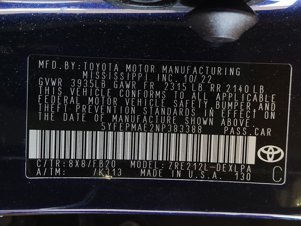 2022 Toyota Corolla in Jacksonville, FL 32225 - 18134595 33