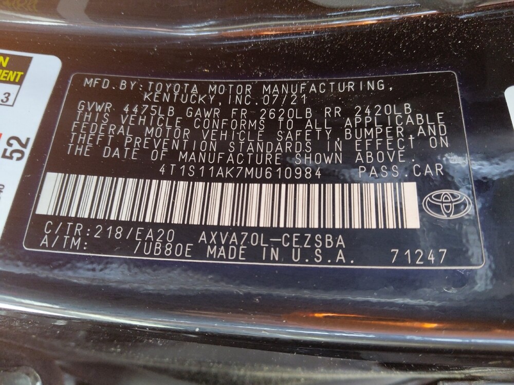 2021 Toyota Camry in Conway, SC 29526 - 18134675 33