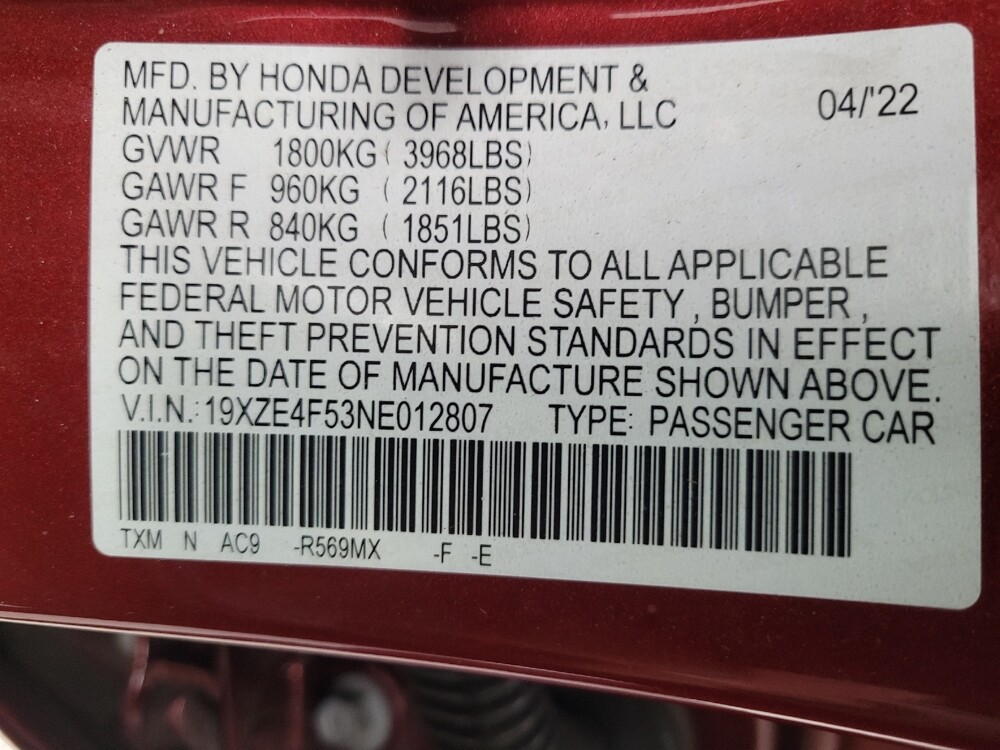 2022 Honda Insight in Madison, TN 37115 - 18134698 33