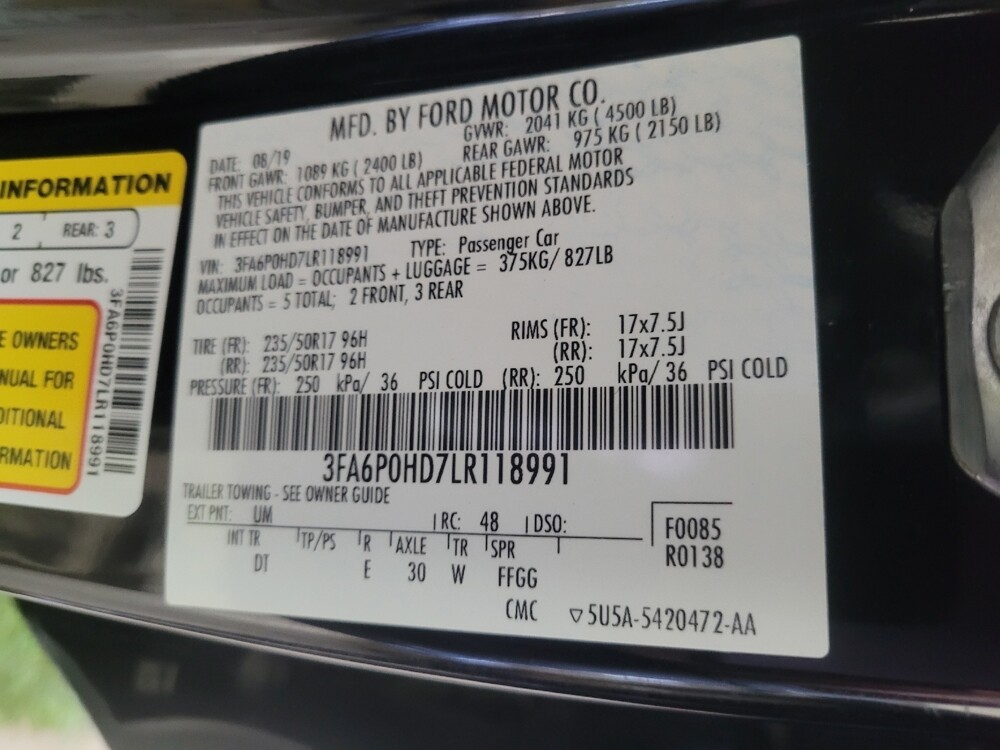 2020 Ford Fusion in Knoxville, TN 37923 - 18134862 33