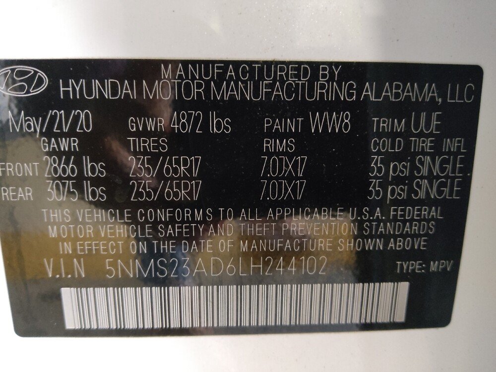 2020 Hyundai Santa Fe in Columbus, GA 31909 - 18134881 33