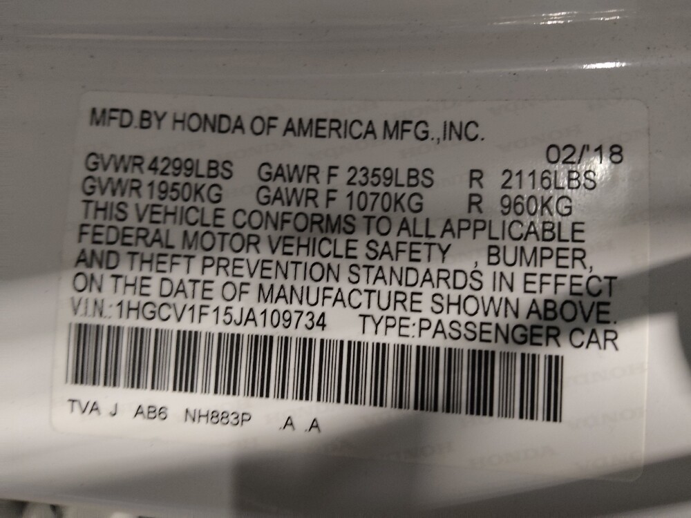 2018 Honda Accord in El Paso, TX 79907 - 18135029 33