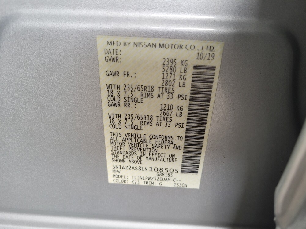 2020 Nissan Murano in Toledo, OH 43617 - 18135136 33