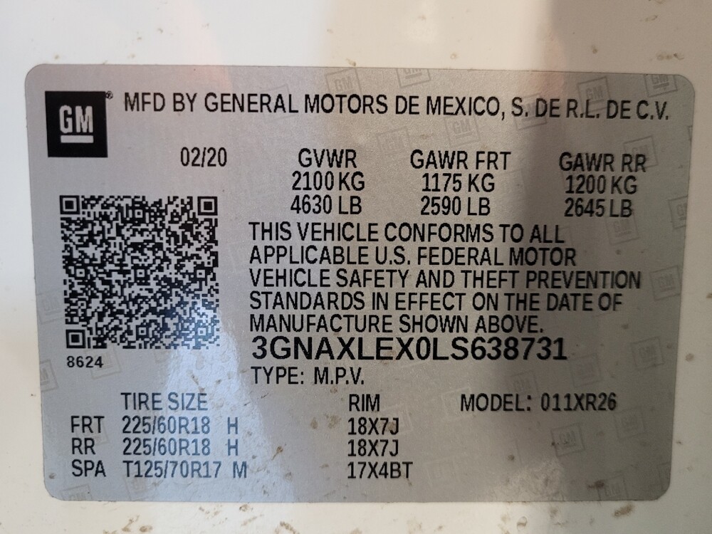 2020 Chevrolet Equinox in Lauderdale Lakes, FL 33313 - 18135143 33