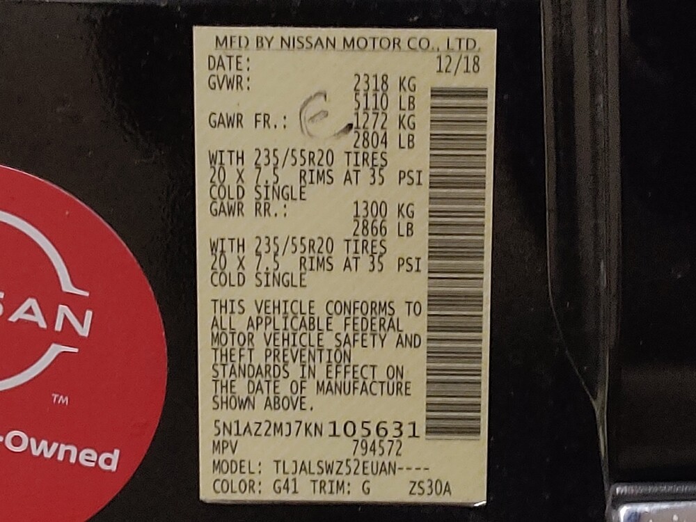 2019 Nissan Murano in West Palm Beach, FL 33409 - 18135162 33