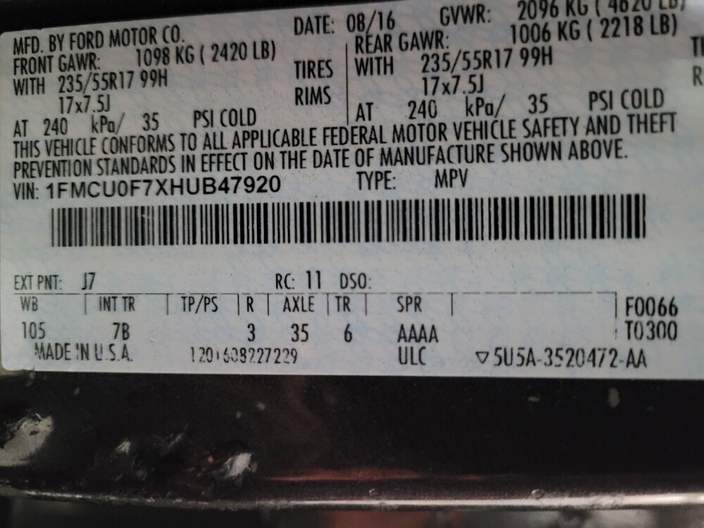 2017 Ford Escape in Chesapeake, VA 23320 - 18135204 33