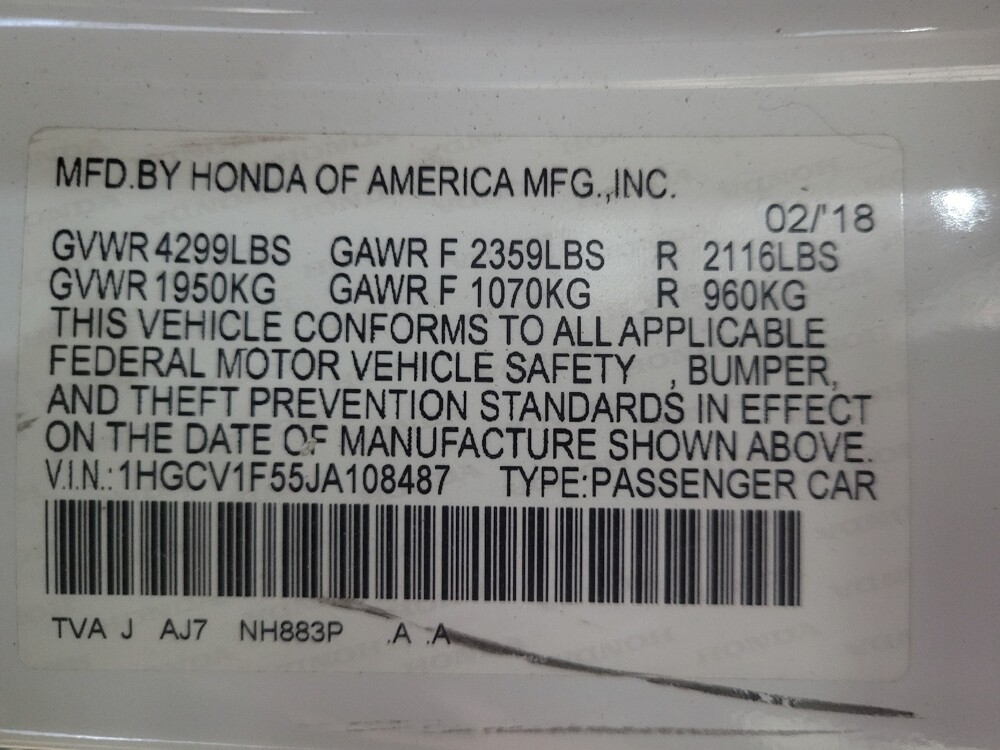 2018 Honda Accord in Macon, GA 31210 - 18135310 33