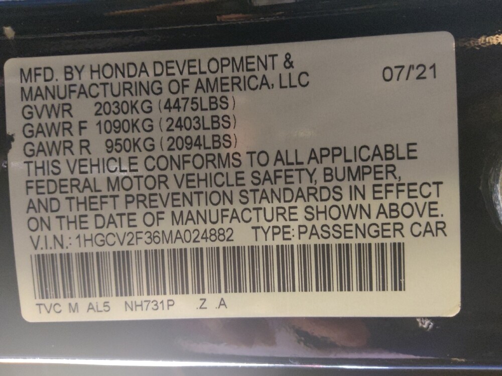 2021 Honda Accord in Mesa, AZ 85210 - 18135356 33
