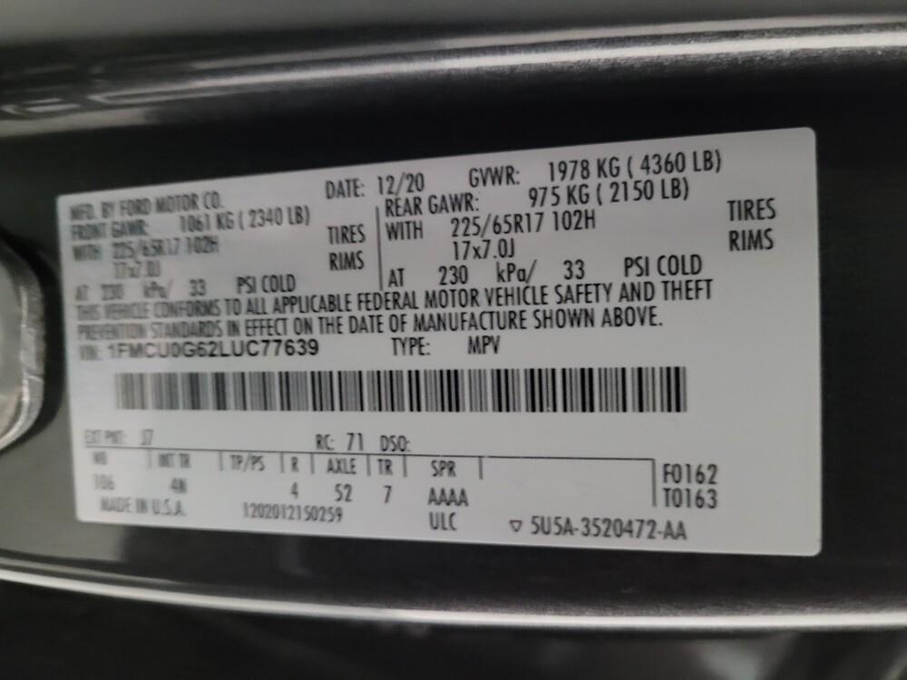 2020 Ford Escape in Torrance, CA 90504 - 18135458 33