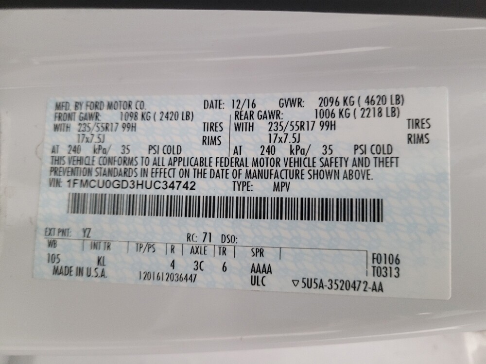 2017 Ford Escape in Fresno, CA 93726 - 18135464 33