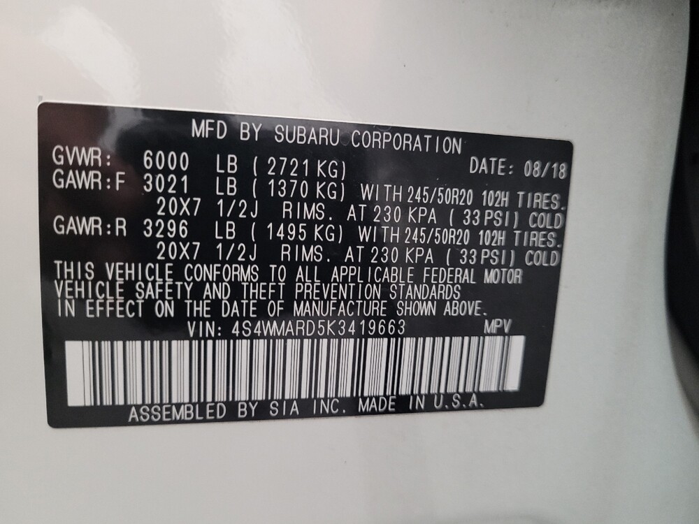 2019 Subaru Ascent in Montclair, CA 91763 - 18135478 33