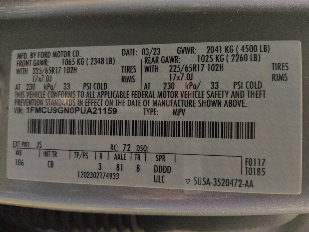 2023 Ford Escape in Glendale, AZ 85301 - 18135585 33