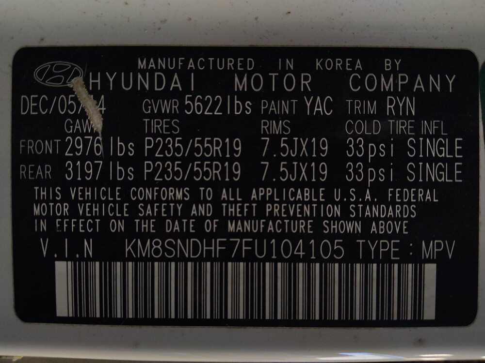 2015 Hyundai Santa Fe in Savannah, GA 31419 - 18135684 33