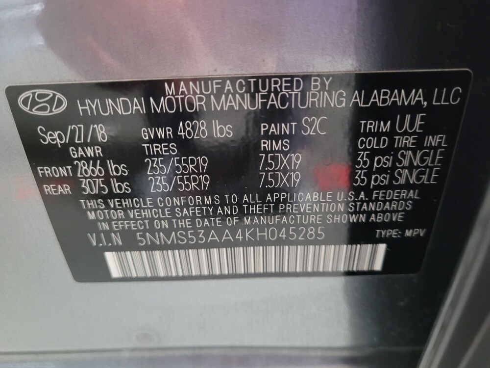 2019 Hyundai Santa Fe in Conway, SC 29526 - 18135722 33