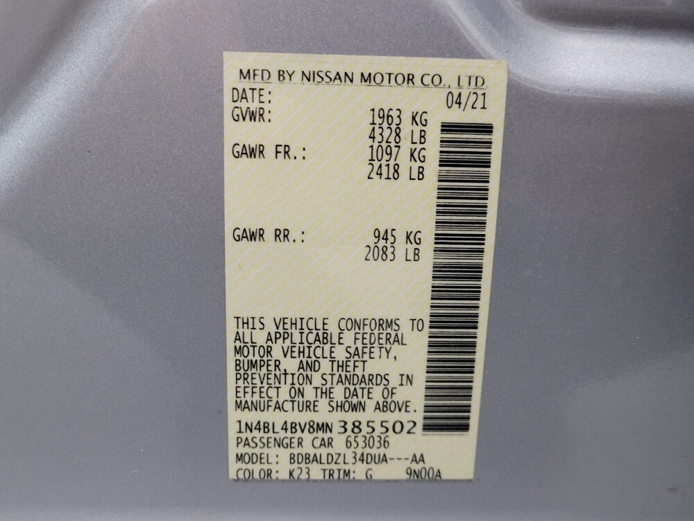 2021 Nissan Altima in Madison, TN 37115 - 18135762 33