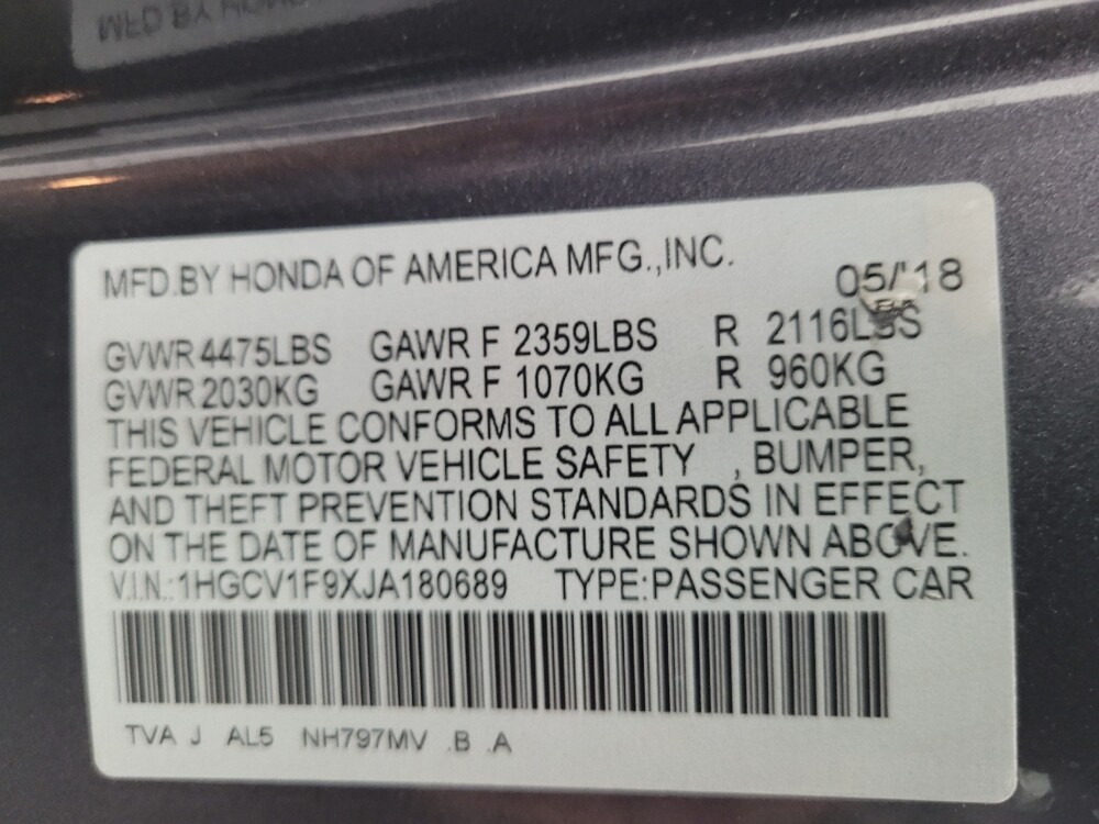 2018 Honda Accord in Madison, TN 37115 - 18135776 33