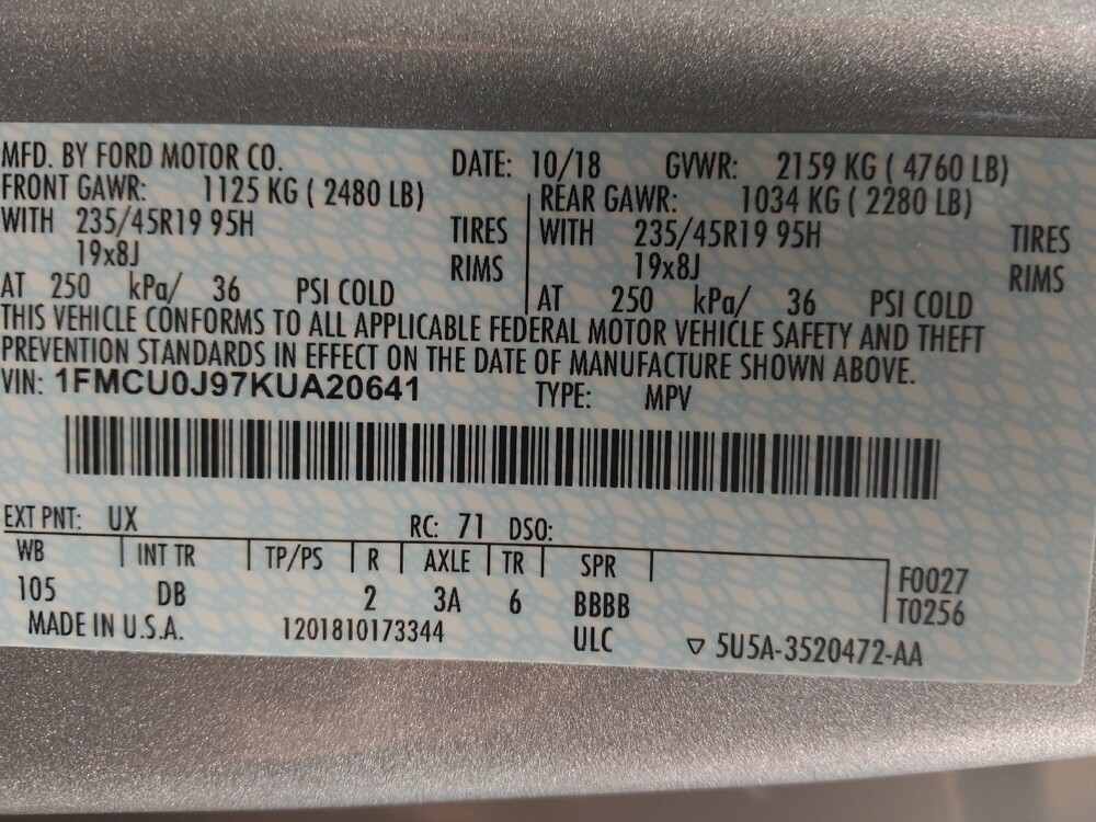 2019 Ford Escape in Temple, TX 76502 - 18135803 33