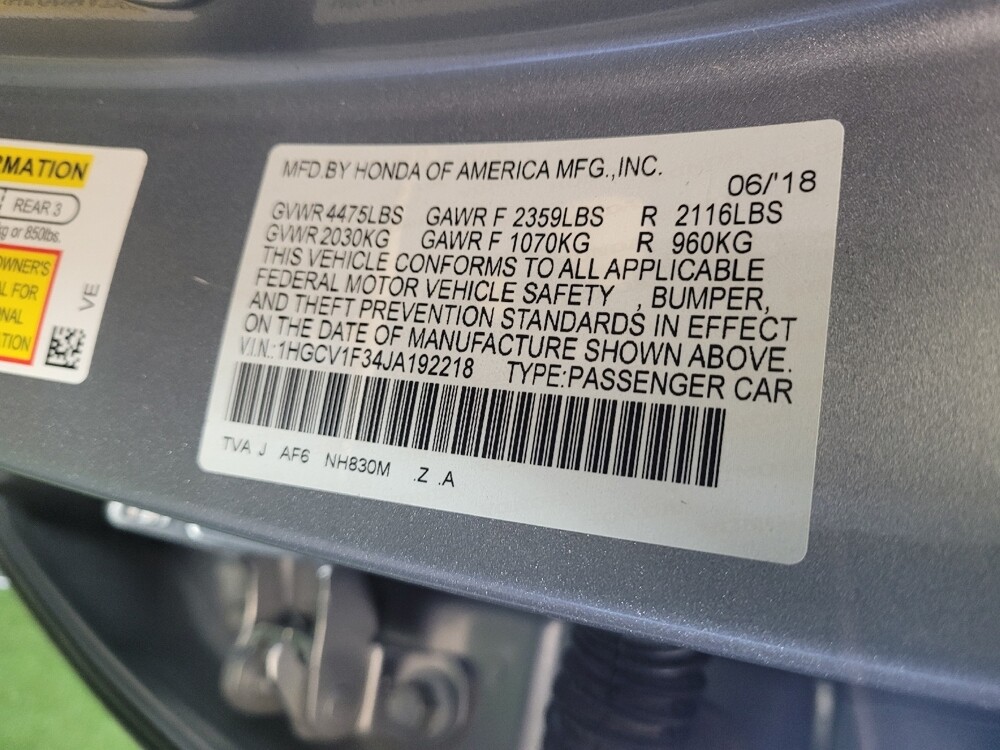 2018 Honda Accord in Lexington, KY 40509 - 18135821 33