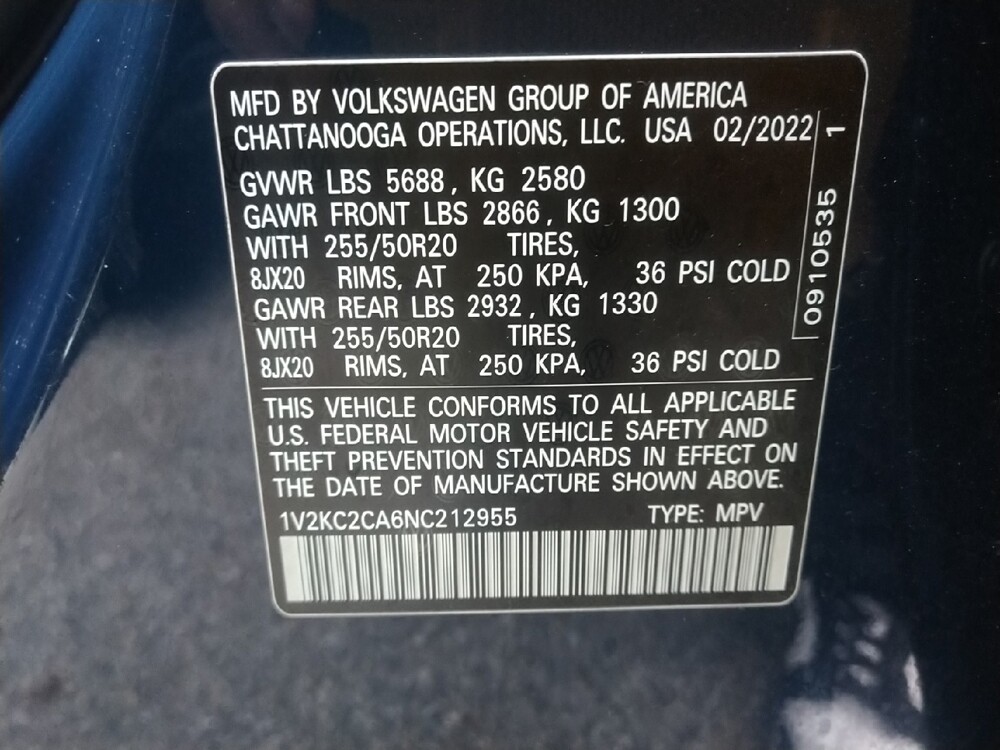 2022 Volkswagen Atlas in Lexington, KY 40509 - 18135834 33