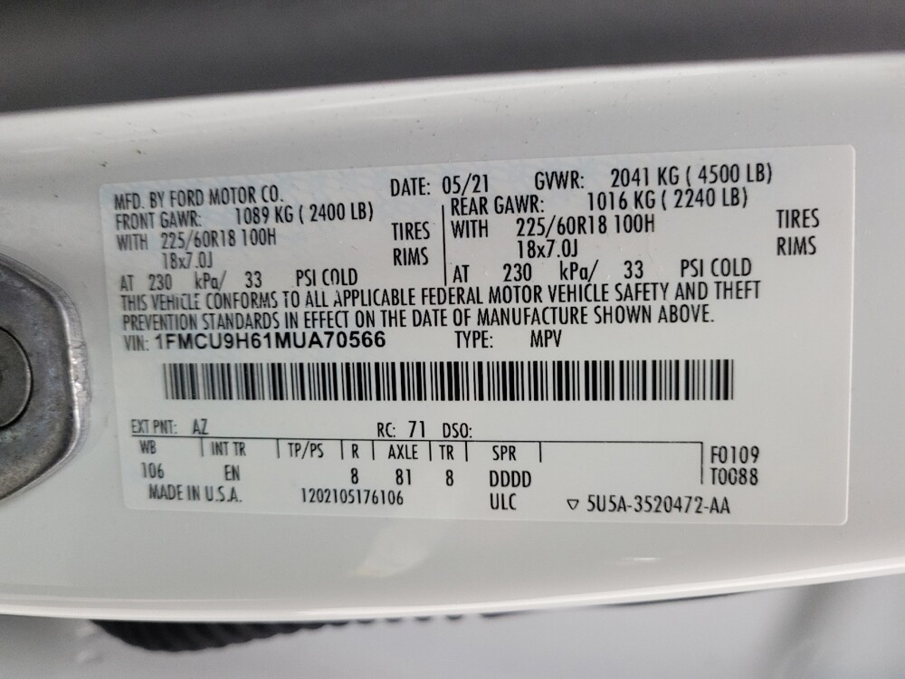 2021 Ford Escape in Taylor, MI 48180 - 18135958 33