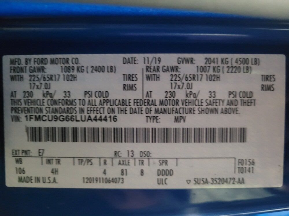 2020 Ford Escape in Augusta, GA 30907 - 18136079 33