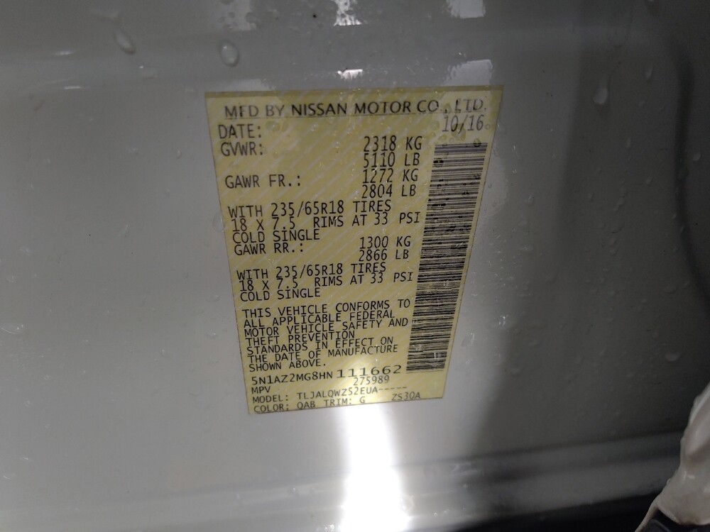 2017 Nissan Murano in Pelham, AL 35124 - 18136085 33