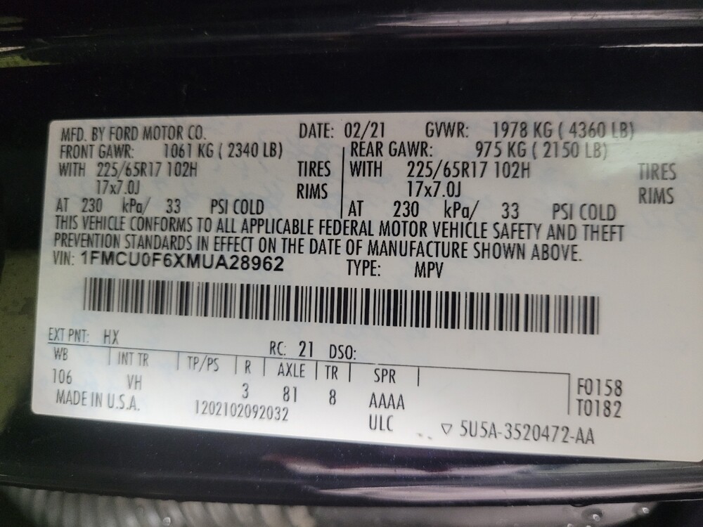 2021 Ford Escape in Morrow, GA 30260 - 18136087 33