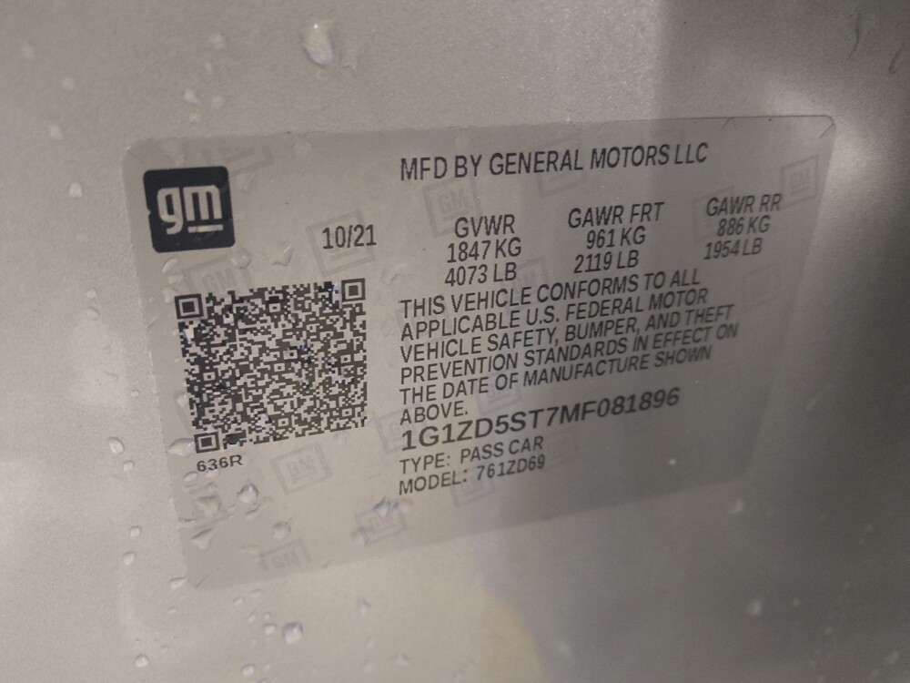 2021 Chevrolet Malibu in Stone Mountain, GA 30083 - 18136089 33