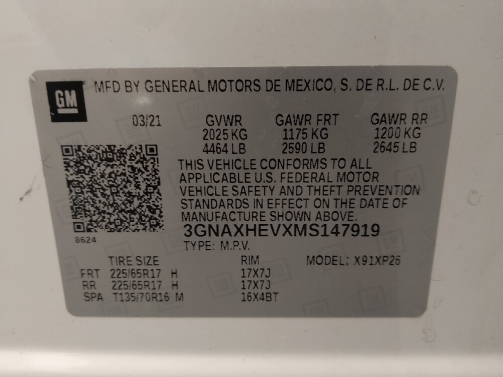 2021 Chevrolet Equinox in Orlando, FL 32808 - 18136160 33