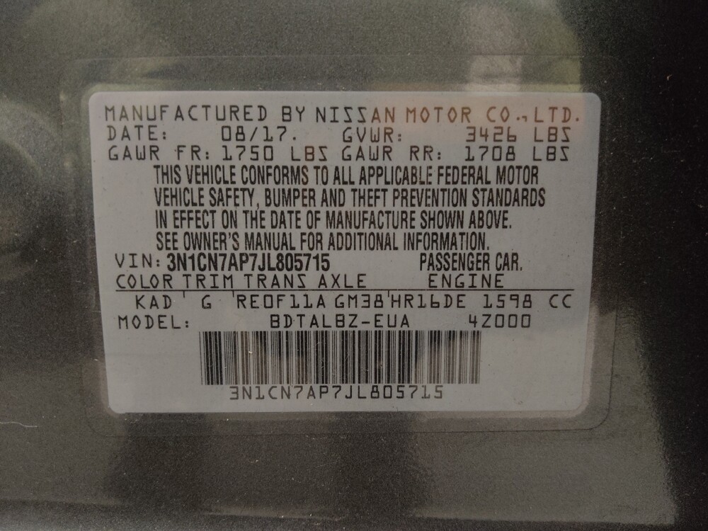 2018 Nissan Versa in Colorado Springs, CO 80909 - 18136192 33