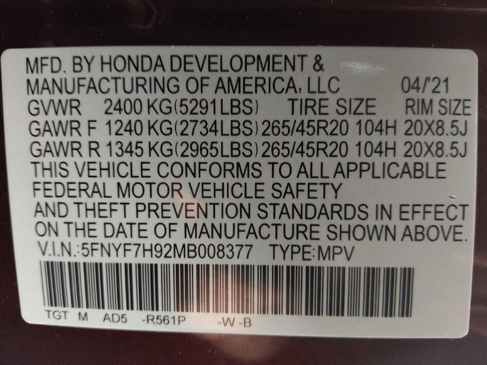 2021 Honda Passport in Temple, TX 76502 - 18136221 33
