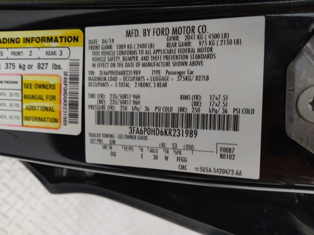 2019 Ford Fusion in Springfield, MO 65807 - 18136291 33