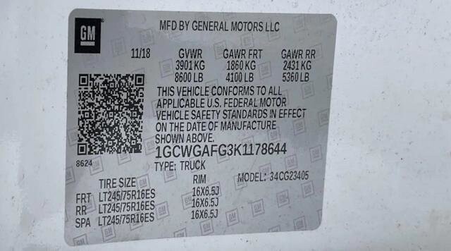 2019 Chevrolet Express 2500 in Blauvelt, NY 10913 - 18136371 21