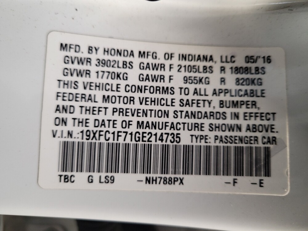 2016 Honda Civic in Montclair, CA 91763 - 18136386 33