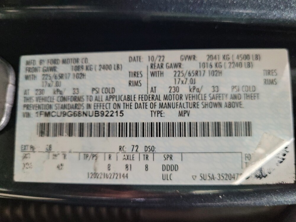 2022 Ford Escape in Torrance, CA 90504 - 18136387 33