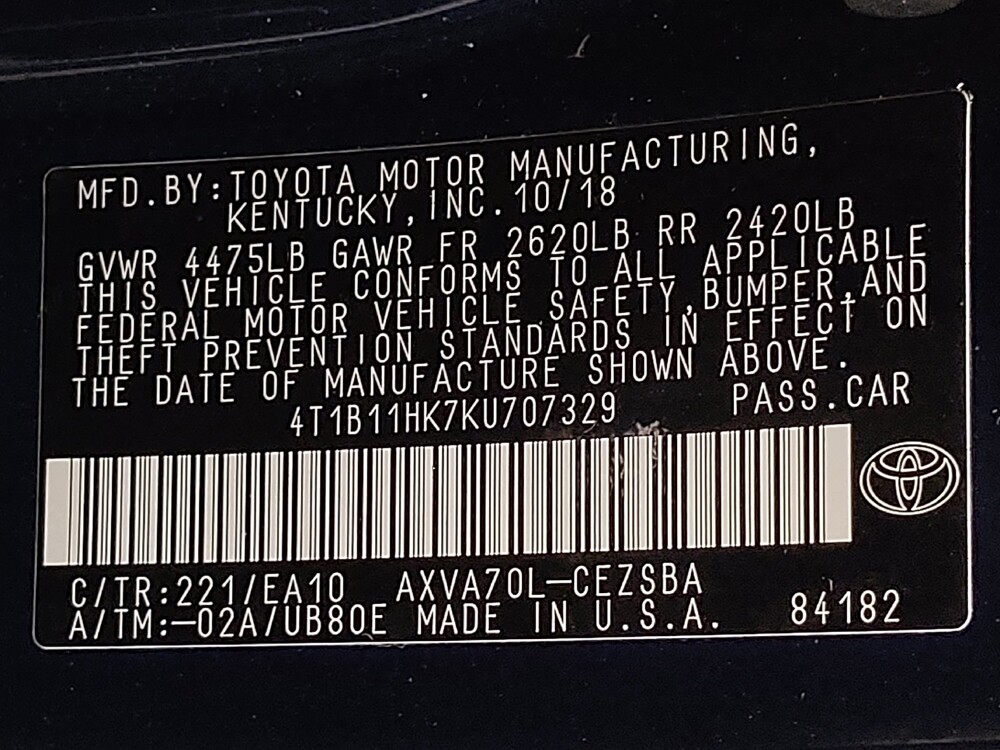 2019 Toyota Camry in Clearwater, FL 33764 - 18136467 33