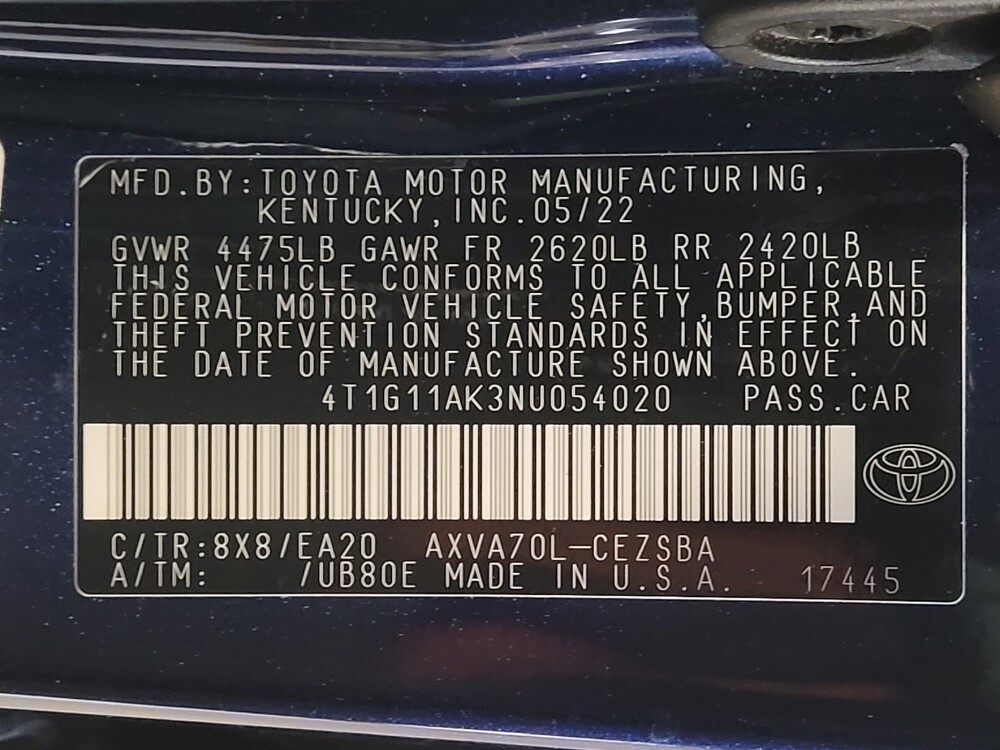 2022 Toyota Camry in Ocala, FL 34471 - 18136506 33